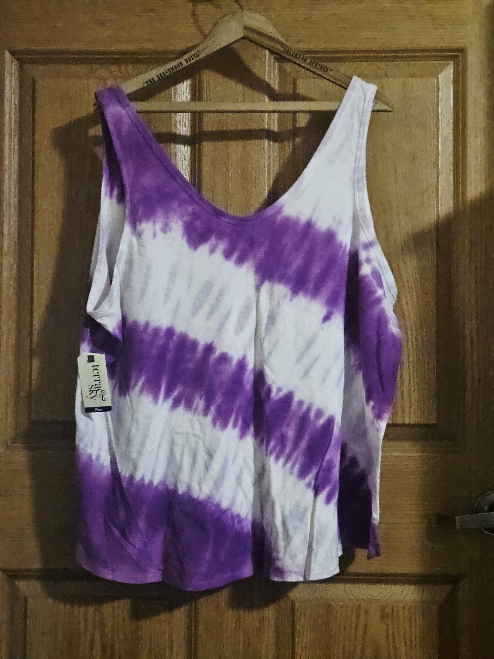 Terra And Sky Purple Tie-Dye Women's Top 2X